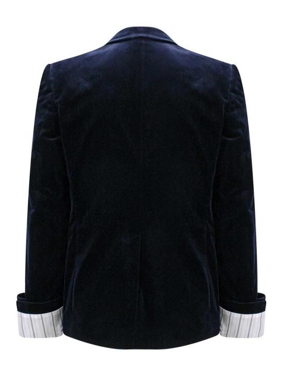  구찌 스트레치 코튼 벨벳 포멀 자켓 753082ZJV754240 Blue - GUCCI