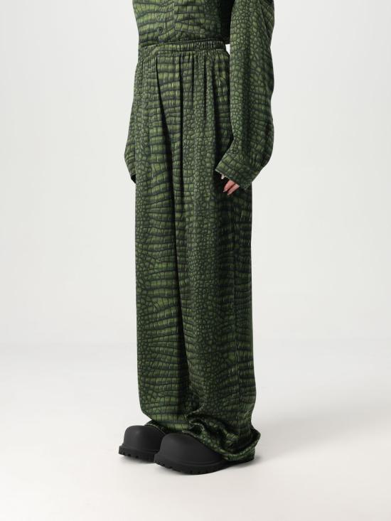 25FW 발렌시아가 팔라초 팬츠 681822TRLC7 3001 Green - BALENCIAGA