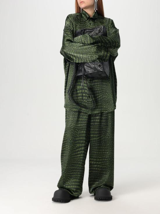 25FW 발렌시아가 팔라초 팬츠 681822TRLC7 3001 Green - BALENCIAGA