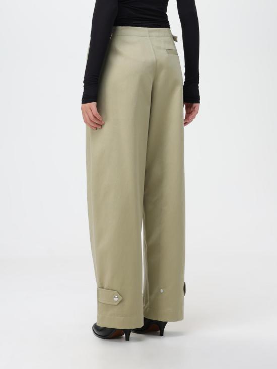 25FW 버버리 플리츠 코튼 트라우저  8077505 Green - BURBERRY