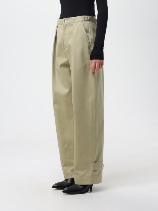 25FW 버버리 플리츠 코튼 트라우저  8077505 Green - BURBERRY