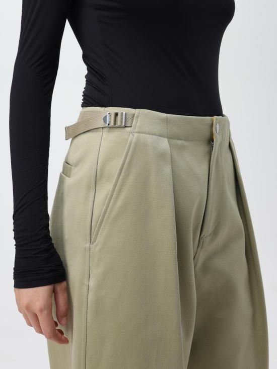 25FW 버버리 플리츠 코튼 트라우저  8077505 Green - BURBERRY