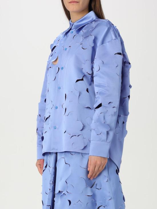 25FW 마르니 블라우스 CAMA0620S0USR009 00B26 Blue - MARNI