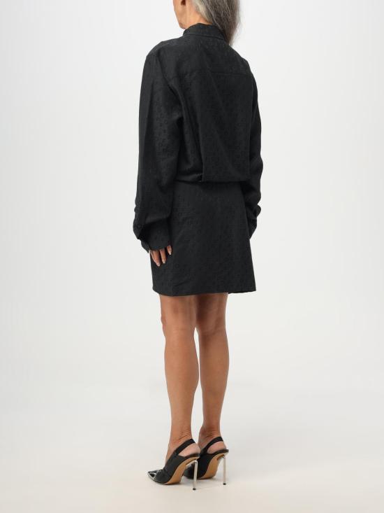 25FW 오프화이트 숏 원피스 OWDG005F23FAB001 1010 Black - OFF WHITE