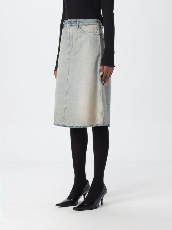  발렌시아가 미디 스커트 773784TDW15 4209 Denim - BALENCIAGA