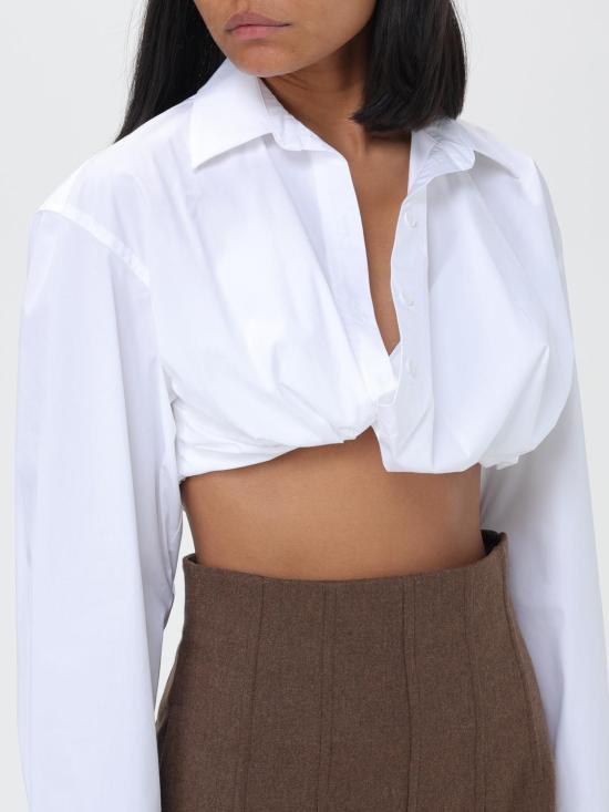  자크뮈스 블라우스 233SH0421454 100 White - JACQUEMUS