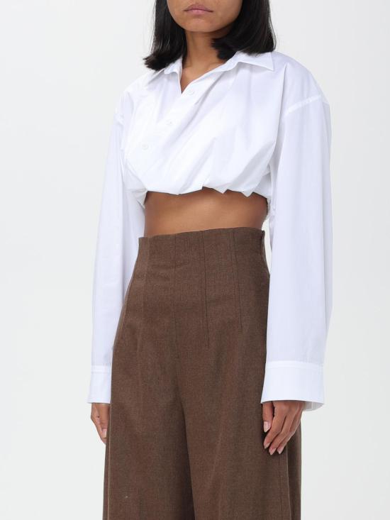  자크뮈스 블라우스 233SH0421454 100 White - JACQUEMUS