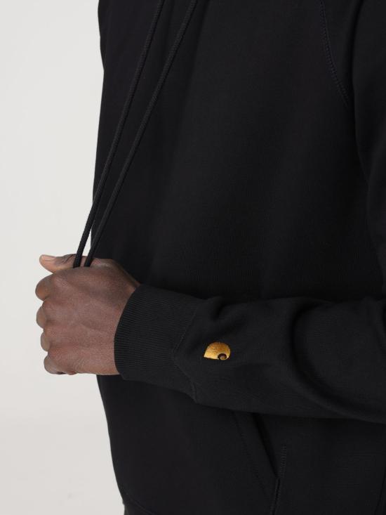 25FW 칼하트 WIP 체이스 후드 티셔츠 I033661 00FXX Black - CARHARTT WIP