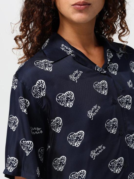 24FW 겐조 블라우스 FE62CH2579O2 77 Blue - KENZO