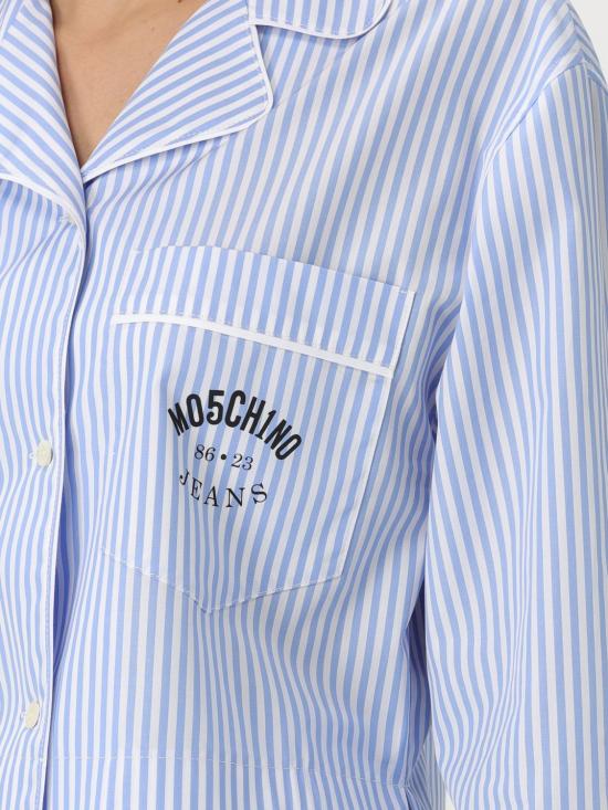 25SS 모스키노 셔츠 02083725 2303 Gnawed Blue - MOSCHINO
