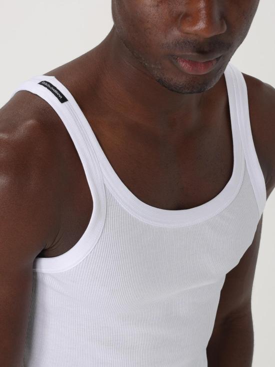 25FW 돌체앤가바나 민소매 티셔츠 G8PA8TFU7AV W0800 White - DOLCE & GABBANA