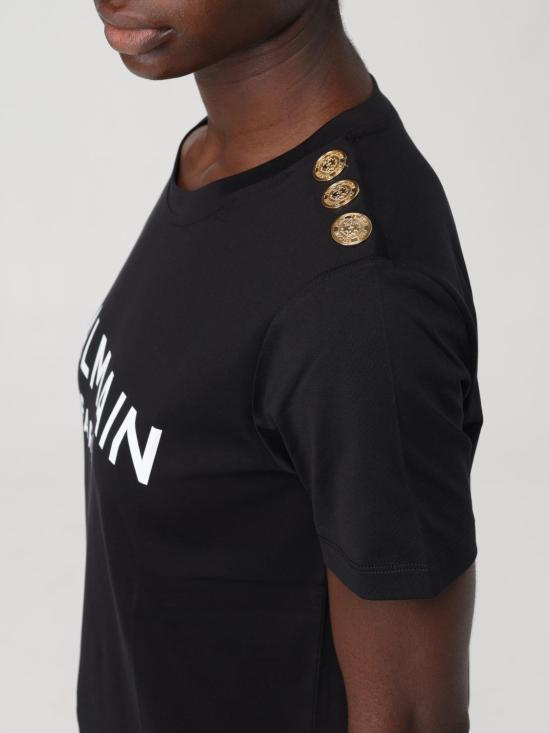 25SS 발망 반팔 티셔츠 BF1EF005BB02 EAB Black - BALMAIN