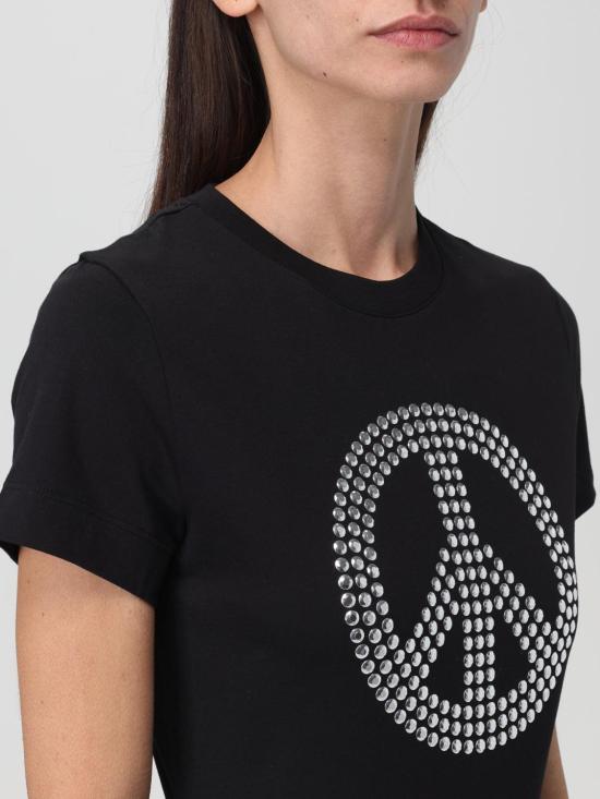  모스키노 반팔 티셔츠 07113262 0555 Black - MOSCHINO