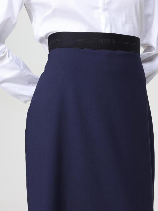 24FW 엠에스지엠 스커트 3741MDD23247506 88 Blue - MSGM