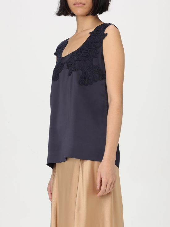 25FW 알베르타 페레티 민소매 티셔츠 08031618 8510 Blue - ALBERTA FERRETTI