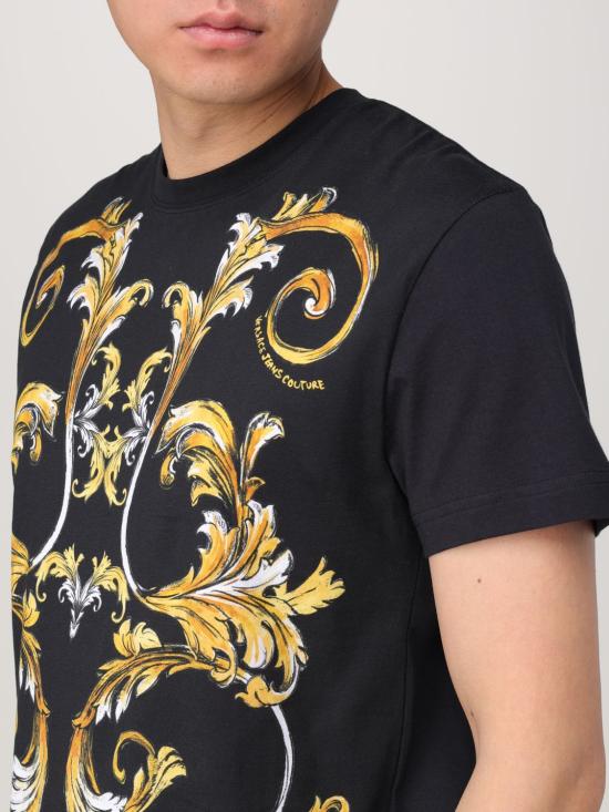 25SS 베르사체 반팔 티셔츠 78GAH6SBJS461 G89 Black - VERSACE