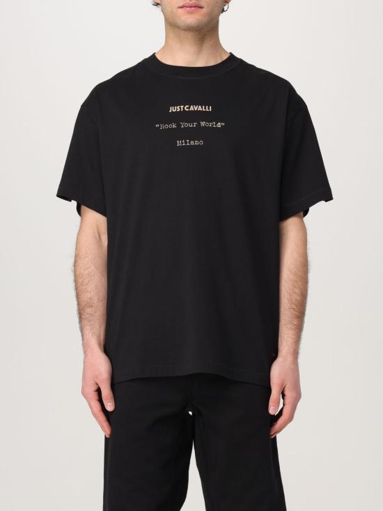 25SS 저스트까발리 반팔 티셔츠 78OAHC02CJ600 899 Black