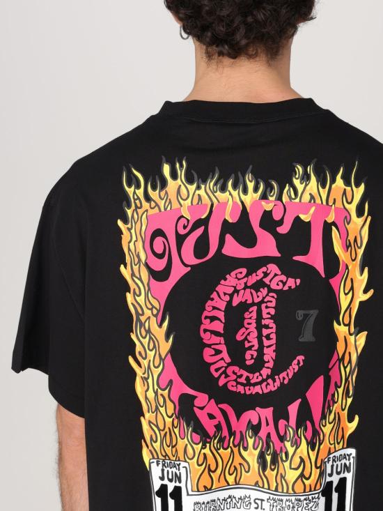 25SS 저스트까발리 반팔 티셔츠 78OAHC02CJ600 899 Black - JUST CAVALLI