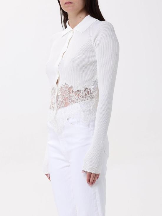 25SS 에르마노 설비노 가디건 D465N308APYYS 14800 White - ERMANNO SCERVINO