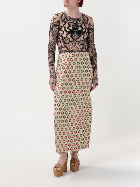  에트로 스커트 WRFA0036 99TFA07 S9840 Green - ETRO