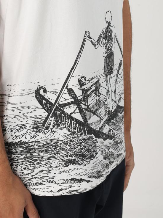 25FW 씨피 컴퍼니 반팔 티셔츠 18CMTS318A005431G 103 White - C.P. COMPANY