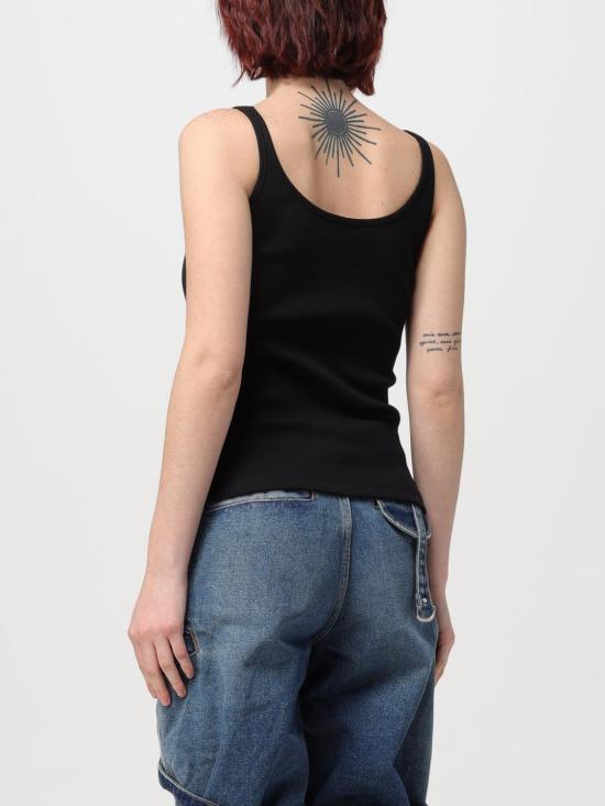 25FW 오프화이트 민소매 티셔츠 OWAD072C99JER002 1001 Black - OFF WHITE