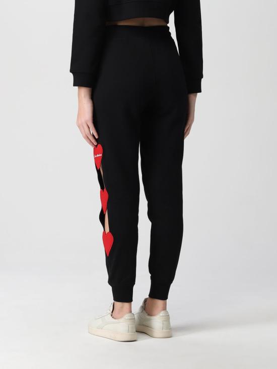 25FW 모스키노 트레이닝/조거 팬츠 W158880M4266 C74 Black - MOSCHINO