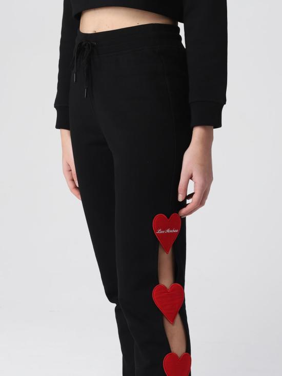25FW 모스키노 트레이닝/조거 팬츠 W158880M4266 C74 Black - MOSCHINO