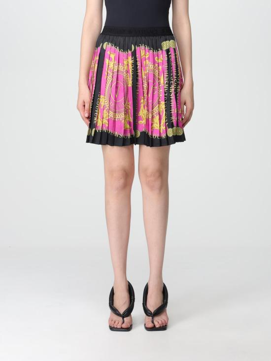  베르사체 숏 스커트 75HAE8A0NS350 455 Fuchsia