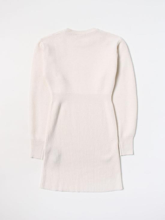 25FW [키즈] 발망 원피스 BT1B40W0113 106 Yellow Cream - BALMAIN