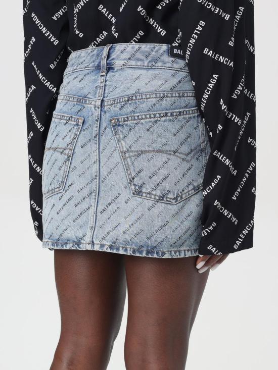  발렌시아가 스커트 744972TQW66 4141 Blue - BALENCIAGA