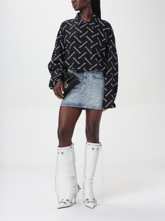  발렌시아가 스커트 744972TQW66 4141 Blue - BALENCIAGA