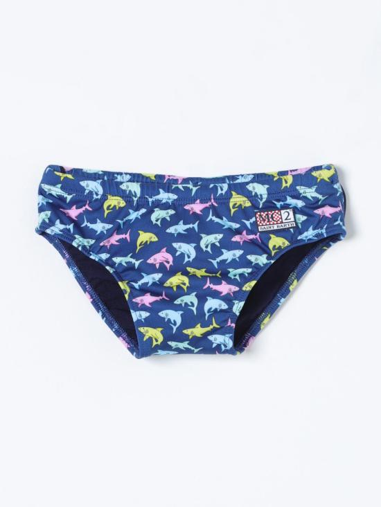 25FW [키즈] 세인트바쓰 스윔팬츠 BIL0001SHARKTROUBLEMULTIP61 00656F Blue