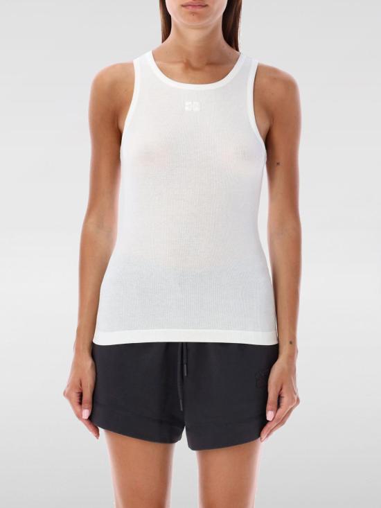 26SS 가니 소프트 코튼 립 탱크 탑 T3897 151 White