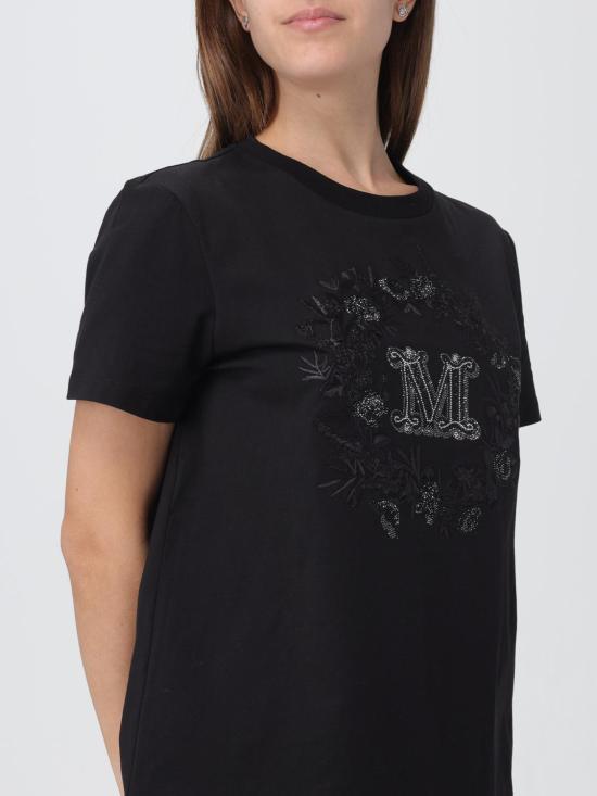 25FW 막스마라 반팔 티셔츠 2411941011600 010 Black - MAX MARA