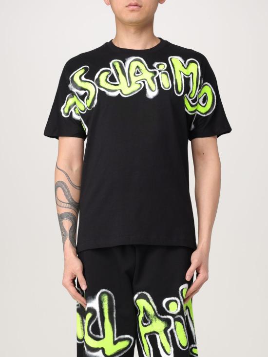 25FW 디스클레이머 반팔 티셔츠 DS54815 NERO ST GIALLO FLUO Black