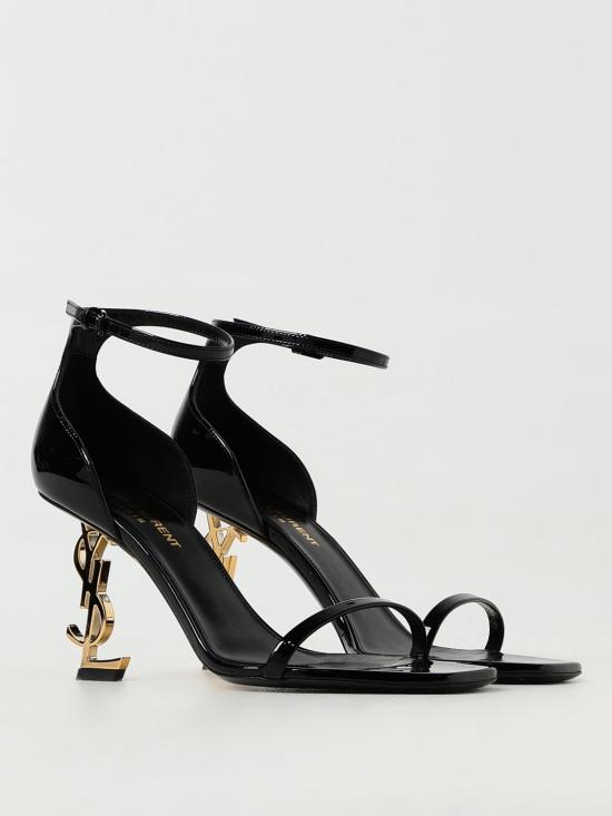 26SS 생로랑 페이턴트 레더 오피움 샌들 5576791TV1A 1000 Black - SAINT LAURENT