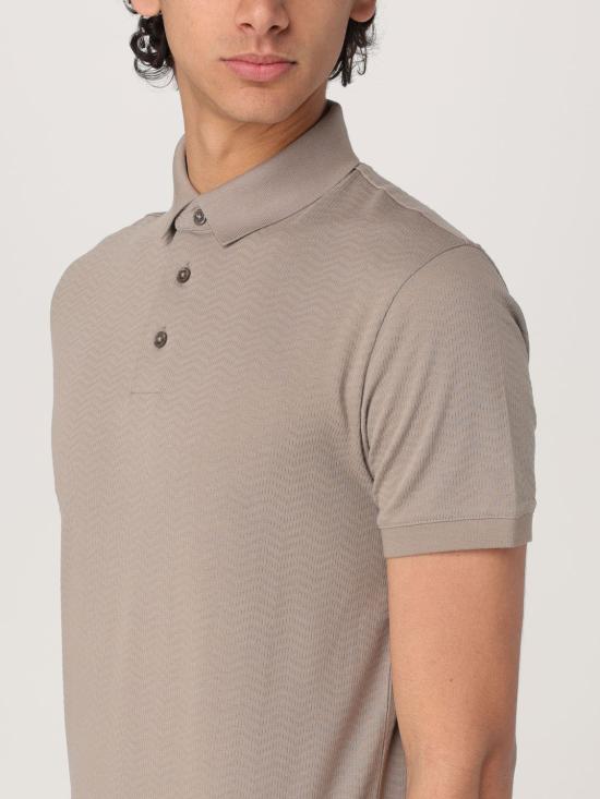 25FW 엠포리오 아르마니 폴로 티셔츠 EM001295AF10762 F6066 Beige - EMPORIO ARMANI