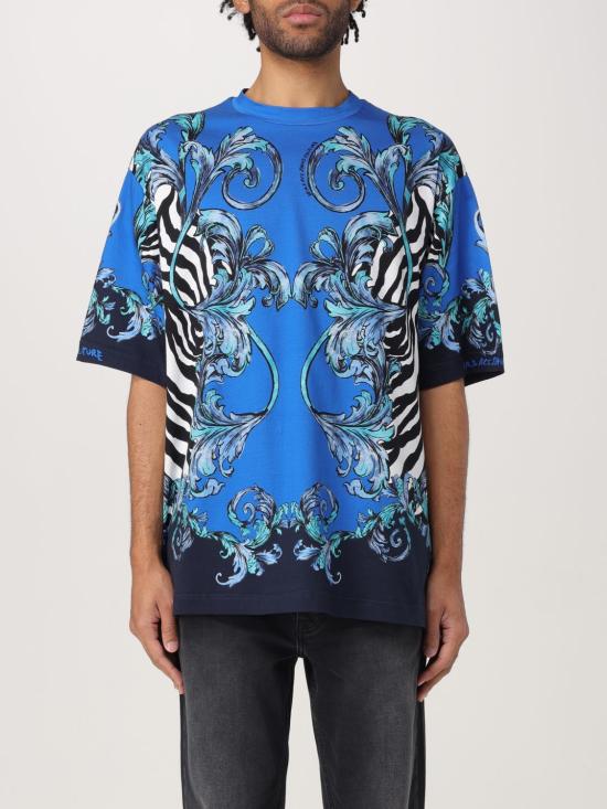 25SS 베르사체 반팔 티셔츠 78GAH6XAJS464 288 Multicolor