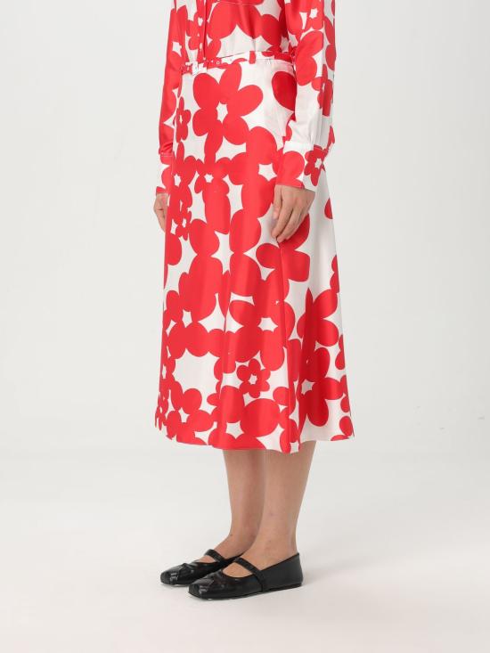 25FW 마르니 스커트 GOMA0709CSUTSG26 DIR63 Red - MARNI