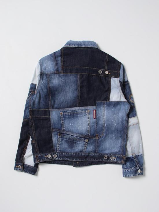 25SS [키즈] 디스퀘어드2 캐주얼 자켓 DQ1501D0A2U DQ01 Blue - DSQUARED2