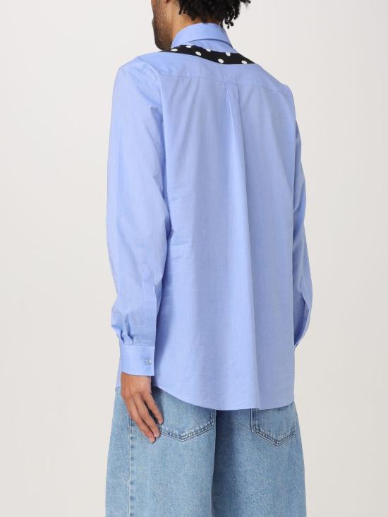 25FW 모스키노 긴팔 셔츠 02400234 1266 Gnawed Blue - MOSCHINO
