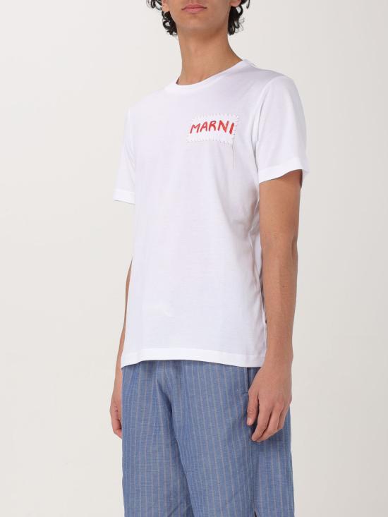 25FW 마르니 반팔 티셔츠 HUMU0198X0UTC446 00W01 White - MARNI