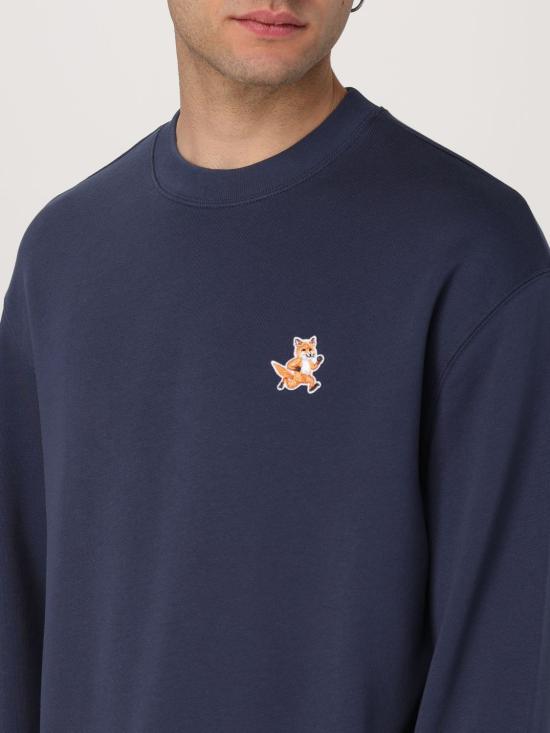 25FW 메종키츠네 스피디 폭스 맨투맨 MM00313KM0321 P476 Blue - MAISON KITSUNE