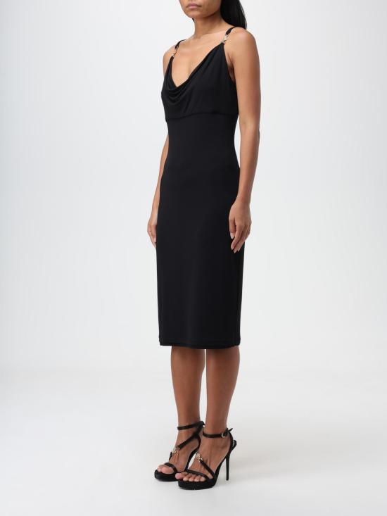 25FW 베르사체 미디 원피스 10117131A01253 1B000 Black - VERSACE