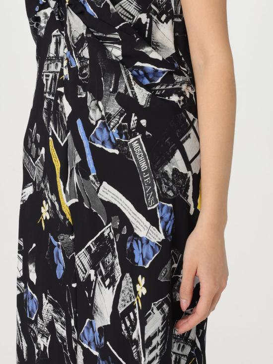 25SS 모스키노 롱 원피스 04643243 1555 Black - MOSCHINO