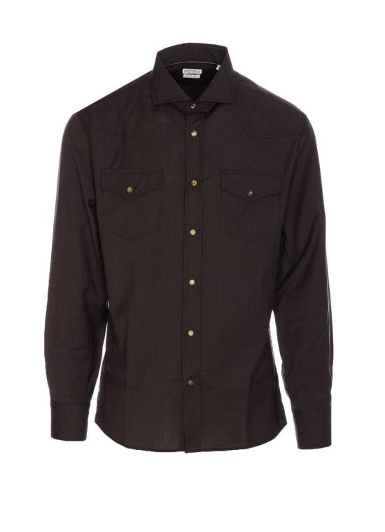 25SS 브루넬로 쿠치넬리 긴팔 셔츠 MM6704008C051 BROWN