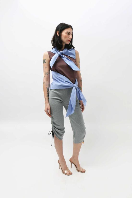  Super Yaya 민소매 티셔츠 슈퍼 야야 바이 컬러 스카프 탑 - OTHER BRANDS