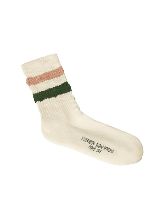 26FW 골든구스 양말 GUP00883P000488 82895 HERITAGE WHITE HUNTER GREEN SHADOW GRAY