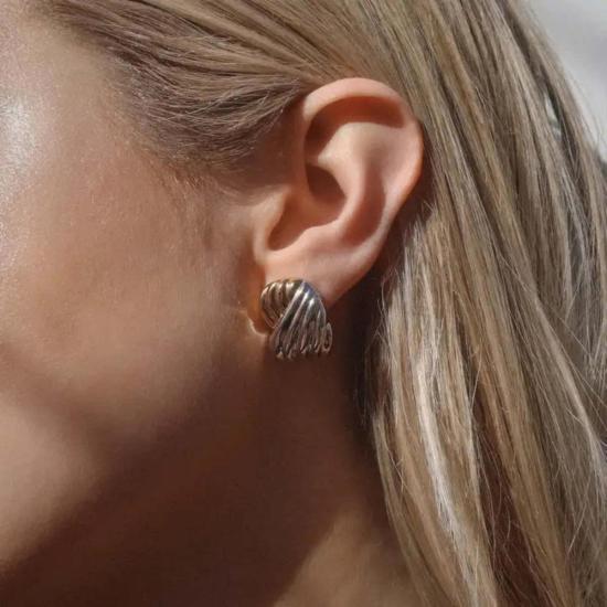  롤라 이어링 클레오 투톤 스터드 믹스드 메탈 - LOLA